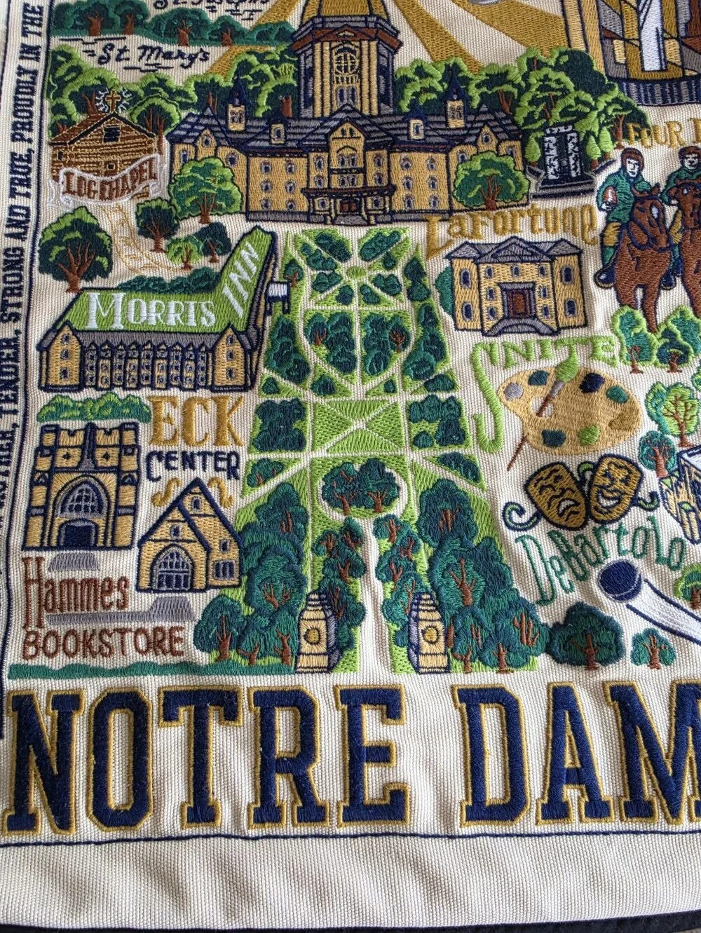 Catstudio NOTRE DAME embroidered Cotton Pillow Cover 16X19.5